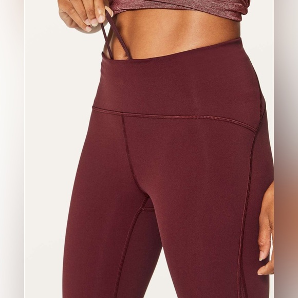 Lululemon Train Times Crop (17") - Size 6 Deep Rouge - Picture 3 of 9